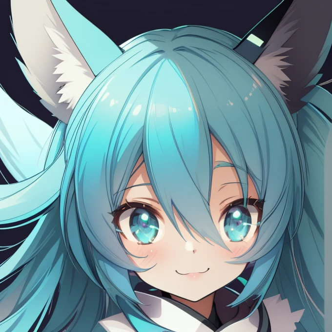 ultra detailed, sharp focus, Best Quality, masterpiece, showy, 1 chica hatsune miku furry antro vixen antro, shadow, Bright aqua eyes, smile add_detail, :3, close up, volumetric lighting, high contrast, dimly lit, japanese matsuri background