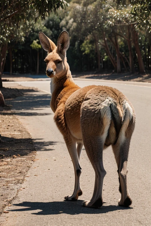 6 adult kangaroos wearing thick diapers