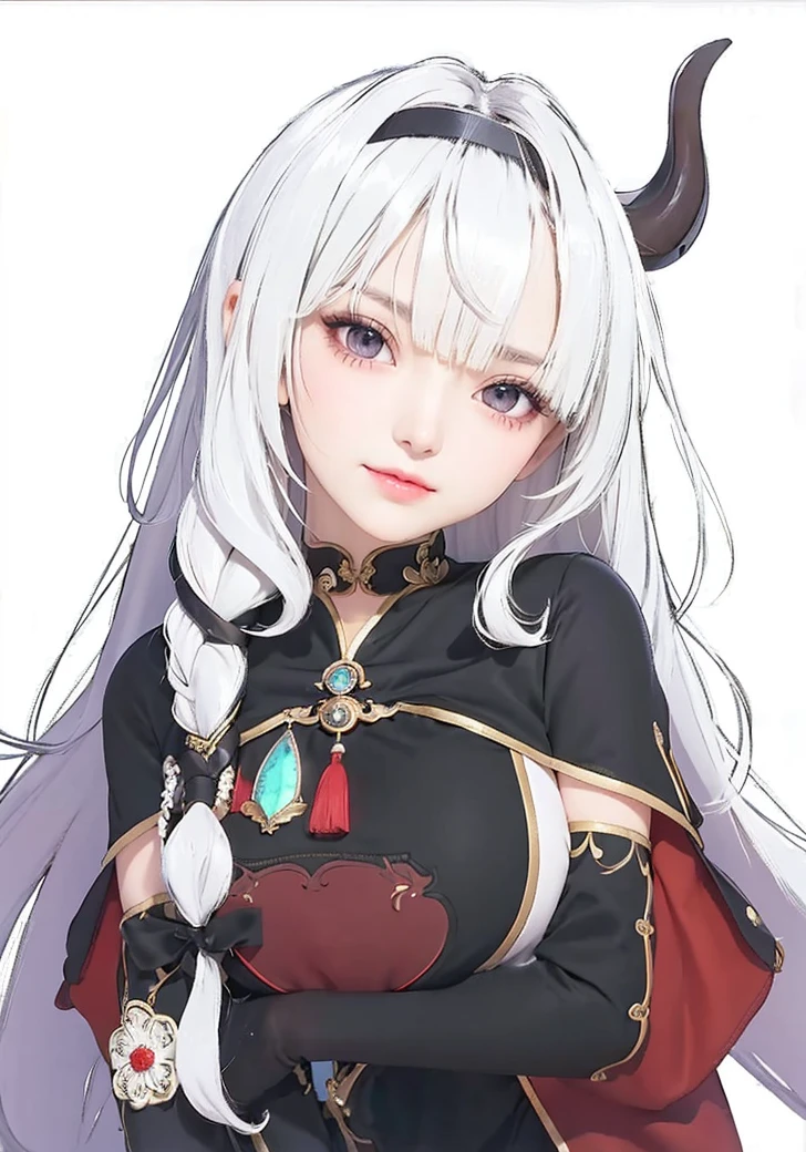 close up on face, Ultra-fine face,femele, China-style, Ancient wind,Hanfu, Sit Pose, long whitr hair, Delicate clothing patterns, ellegance, opulent, ellegance, ssmile,Skysky, Ribbons,Sense of brokenness, ruri, Buble, Double up braid, Hairline, slanted bangs, shairband, hair adornments,glitters, cinmatic lighting, hyper HD, A high resolution, best qualtiy, 8K, high detal, high qulity, super detailing, anatomy correct, tmasterpiece, ccurate,plump,landscape painting,screen