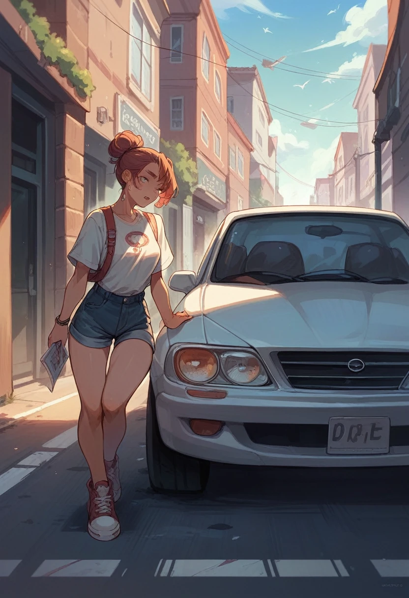 crashed cars on the street