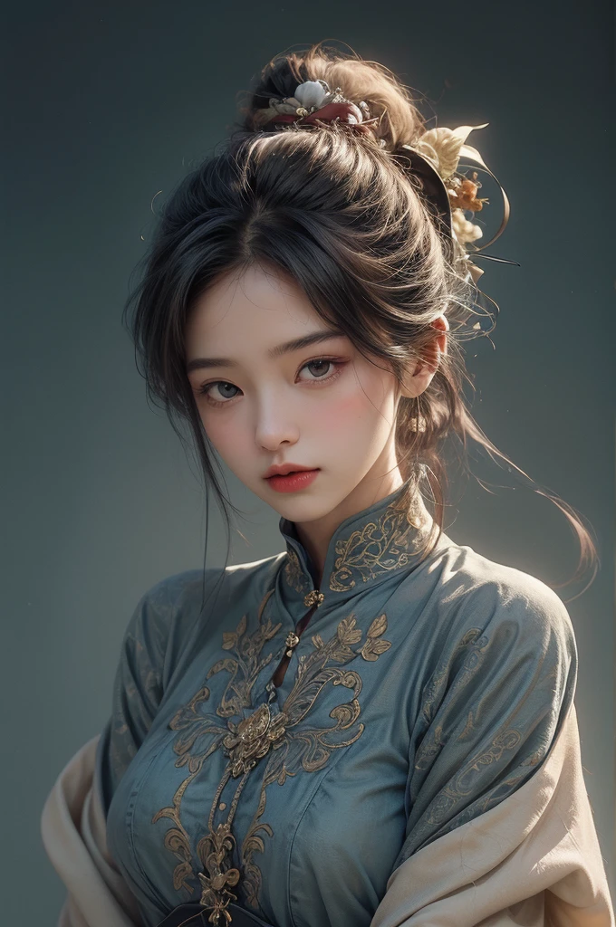 (number:1.2)single girl with one face, in a charming atmosphere, oil painting (1.5) Capture dynamic scenes, who is a confident girl (1 woman) Contrasted with a dreamy background filled with Chinese aesthetic elements... backdrop, Decorated with mesmerizing Ambilight colors.., Revealing the charm of China. dynamic brush strokes (1.5) make her body come alive, while the layered background creates a pure atmosphere... Bright splashes of color and lively brushstrokes add an artistic touch...
Limited colors appear on the ultra-detailed 8k unity wallpaper.., Perfectly blends elements of Chinese culture.., Complete with Zentangle and Mandala patterns that blend seamlessly with fractal art.. (1.3). The dynamic angles present an elegant dance of chaos against a brutal design background in a dreamlike atmosphere...
Symphony performance by famous artist James Jean, Robi Dvi Antonumber, and Ross Tran contribute to creating a pleasant musical atmosphere... Multi-colored glitter floats. (1) เปล่งประกายผิวที่เปล่งประกายของเธอท่ามกลางbackdropของจักรวาล, Create a tranquil mosaic reminiscent of blue and green jellyfish.. (1.4) amidst the realism of photographs (1.4) Depth, Woman riding a dragon gracefully.
