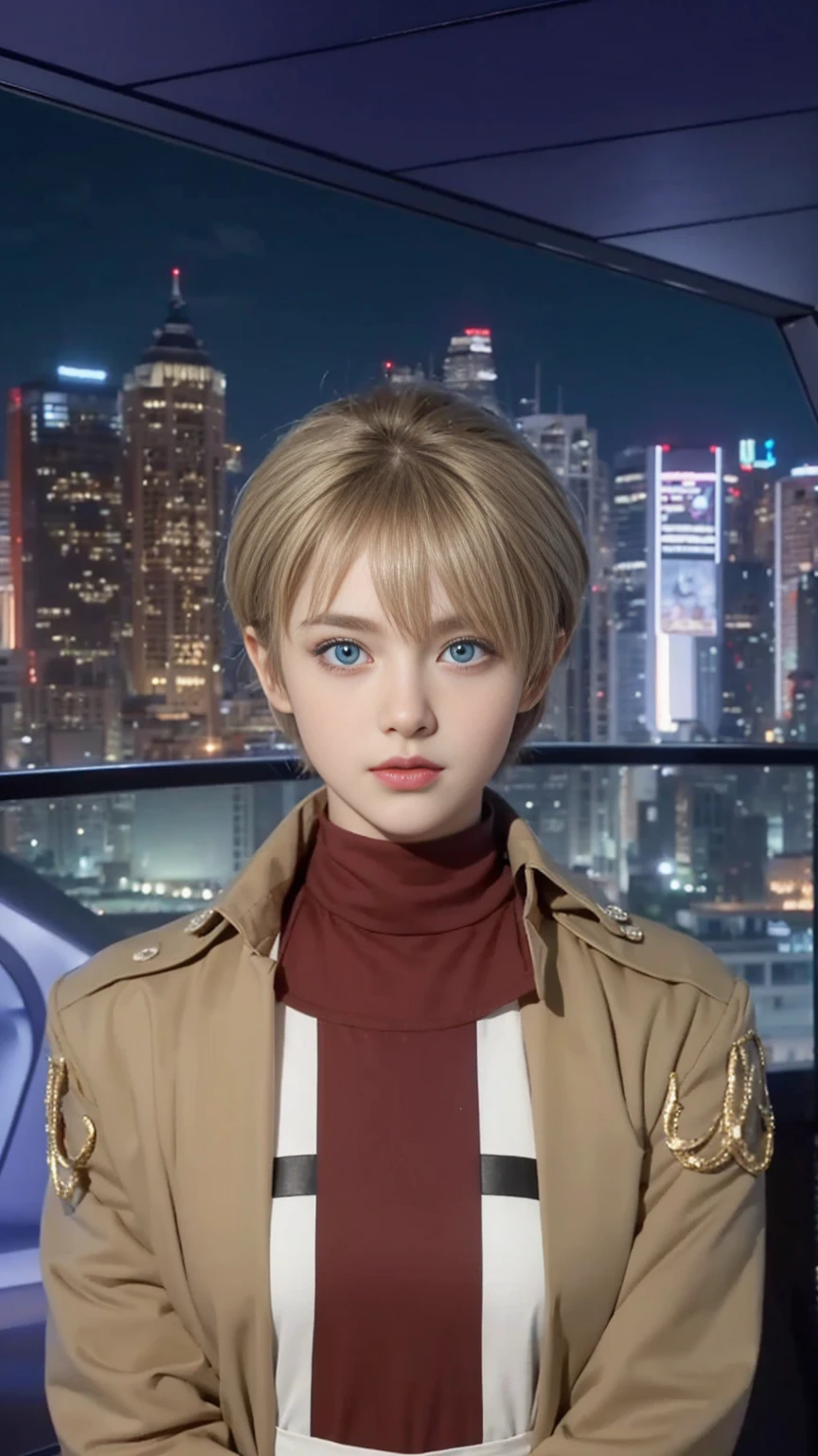 BEST Quality, 8k, Work: 1.3)), upper body,, Sharp focus: 1.2, man with naughty figure, highly detailed facial and skin texture, Detailed eyes, double eyelids, interior view, short hair, blue eye lenses