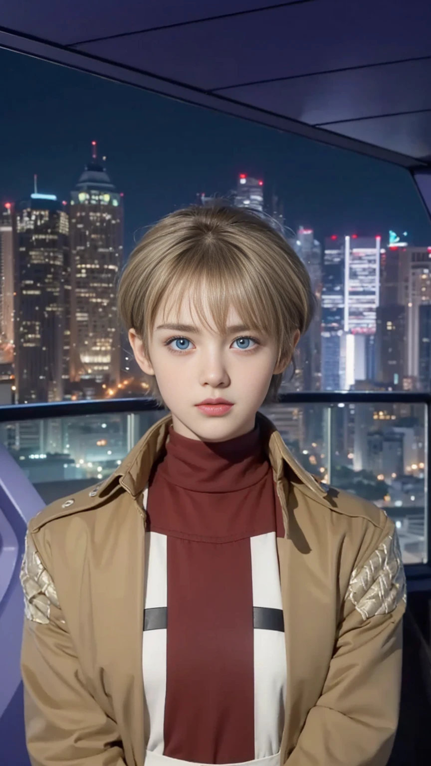 BEST Quality, 8k, Work: 1.3)), upper body,, Sharp focus: 1.2, boy with naughty figure, highly detailed facial and skin texture, Detailed eyes, double eyelids, interior view, short hair, blue eye lenses