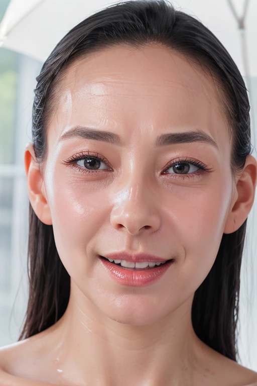 Tabletop,,Award-winning photo, Very detailed, Sharp focus on the eyes, Nose and mouth,Face Focus, Woman with open mouth and closed eyes, Blue camisole、Age 35,Black-haired、Symmetrical face,Realistic nostrils、From belowの角度、Long, narrow C-shaped nostrilsPoolside,Under the Parasol,Sweaty skin、Lighting that highlights sweaty skin、((Nose hook))Skin shiny with sweat、Glowing Skin、Sweaty hair,Beautiful Japanese actresses,smile,(Super wet skin)((Super Steam))((Detailed and realistic eyelashes))From below,Giving a blowjob,Micro Bikini,((rolling eyes, raised eyebrows, furrowed brow, forehead-to-forehead, spit take, drooling))