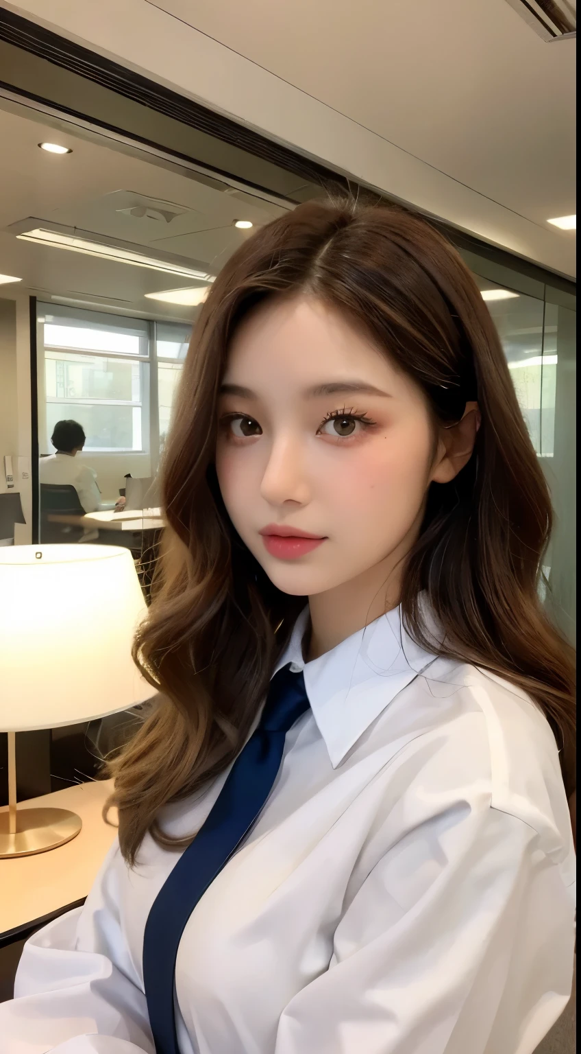 - [ ] realistic:1.37, table top, best quality, RAW photos, absurd, nffsw, 1 girl, wavy hair, brown hair , looking at viewer, In a large conference room in an office in Tokyo's High Tower office building ,Tokyo Tower,intricate details, detailed background, detailed skin, pore, highest resolution, nffsw , Presentation to 10 men , beautiful model, soft light on the face,Japanese_modeled , medium chest, With a 30-year-old woman ,((white uniform shirt))