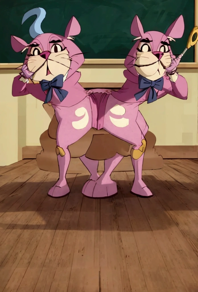 Snagglepuss, holding Cigar, Happy and Smile, Classroom, Hanna-Barbera Style