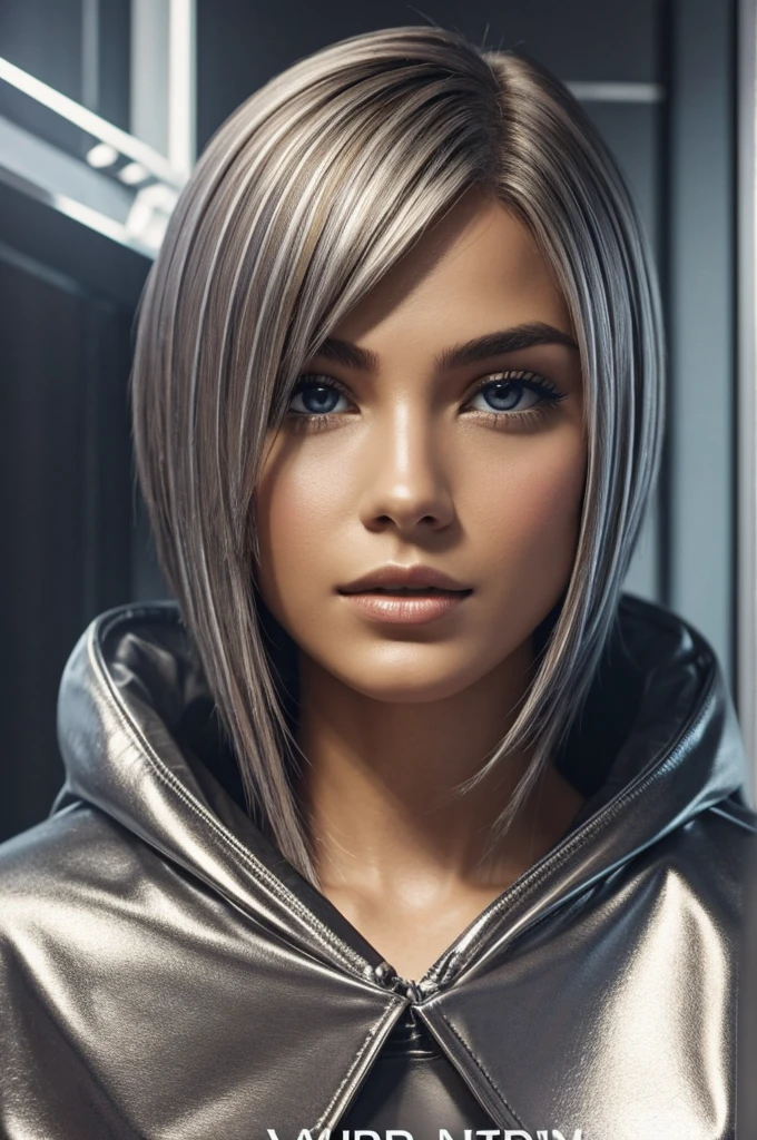 Mid fave in v with texturing and quotes with platinum highlights