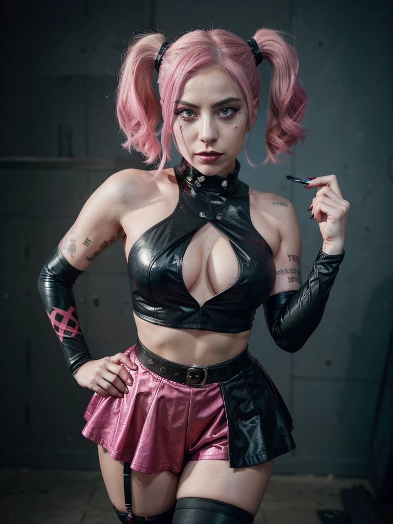 mujer muy hermosa, 16 years, vigilante, pink dyed hair, Ropa de cuero sexoy, senos grandes, Estilo cyberpunk, Detalles realistas, sexoy, retrato, justo, punk rock, rebelde, sexoy, Toma de cuerpo completo, tetas perfectas, NSFW, sexo, lascivo, wet, bdsm, interpuesto, 2 chicas, Tocar, besar, lamer, soga, nudo, caliente, Masturbarse, Make eye contact with the camera., micro bikini, escote,、Los detalles del iris de la pupila son muy sorprendentes、Limbs without breakdowns、adolescente blanca、Boca naturalmente cerrada、Areola natural、natural 、ojos fijos、cuerpo natural、baby face slightly、Rostro femenino、cuerpo femenino、con cara redonda、a sjustol face、mejillas suaves、mirando a la camara、cuerpo completosbian、destacamento、Rostro equilibrado、Estrabismo ligeramente interno、pecas, Punk, maquillaje punk, maquillaje de death metal, puta, micro top