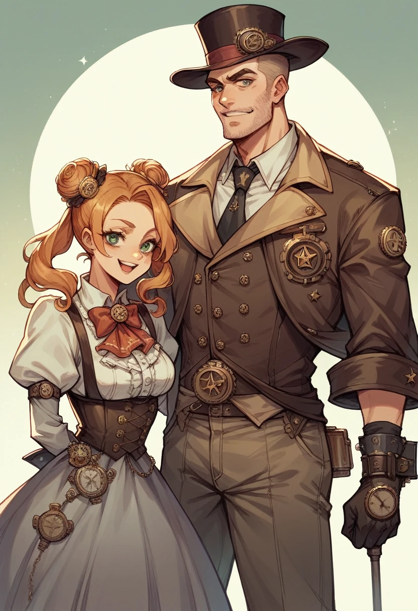 Bandit girl porn star fucks three steampunk men