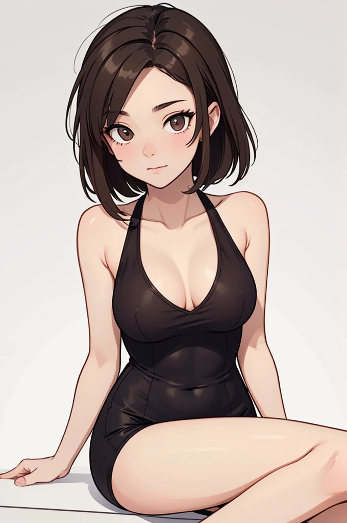 (((masterpiece, best quality, ultra highres, 1 girl, solo, no background))), super detailed skin and face and eyes and finger, beautiful japanese woman, small breasts:1.5, skinny, slim body shape, medium short hair, double eyelid, light brown hair, white background, cowboy shot, Generate with illustrations, Various expressions, Various poses, Please draw the entire character within the frame, ensuring that the head, arms, and legs are not cut off. The background should be simple, with the character positioned centrally, outline, anime, 2d, boyish, tiny micro sexy body suit, M legs, spread legs, embarrassed, Cross-legged sitting,