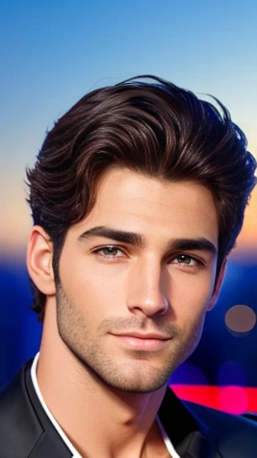A handsome Hebrew man heartthrob focus on face