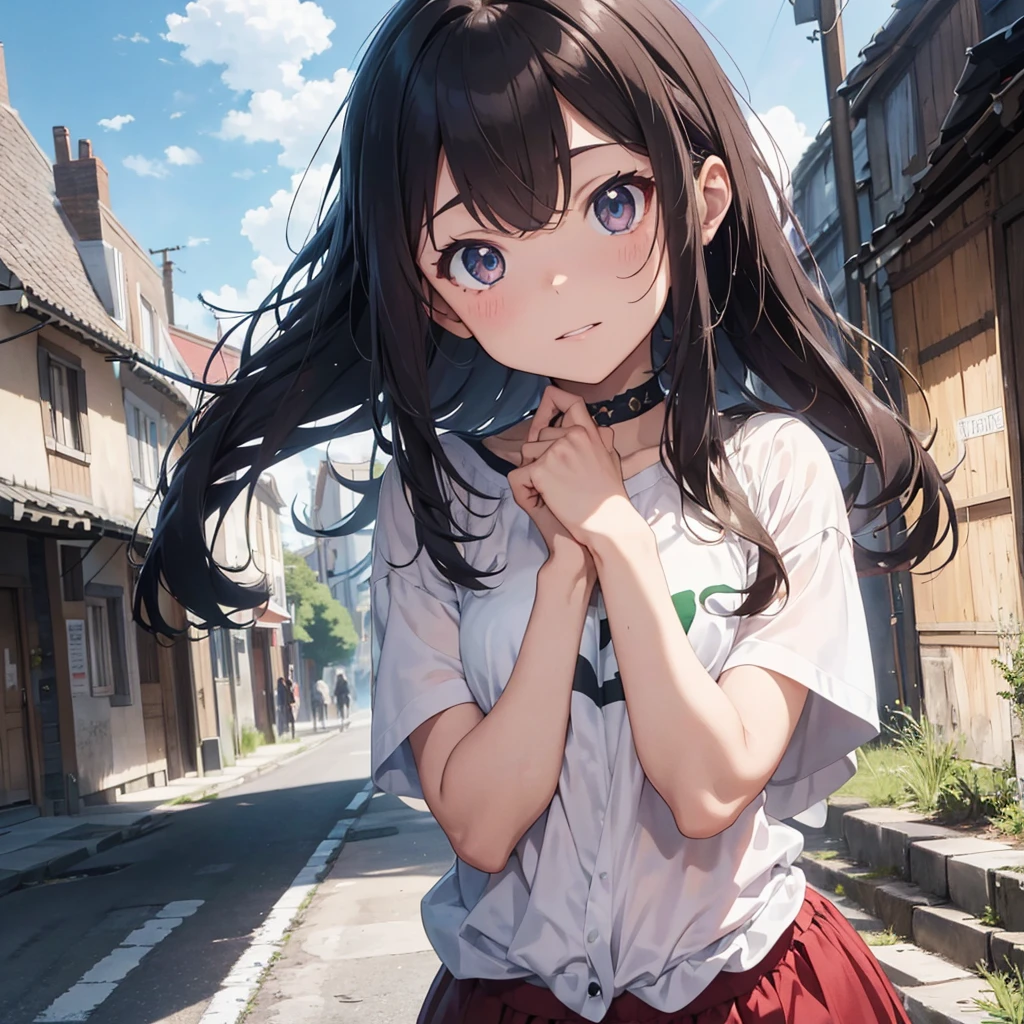 garçon, 15 ans, anime, jeune streamer, cheveux brun ondulé, yeux verts, vu de face, avance vers la caméra en courant rattrapant son audience qui vas venir dans ses lives sur une appli de stream.