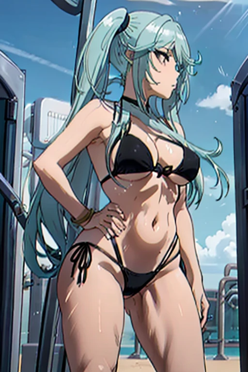 (((Standing posture))、(((Accentuate your breasts)))、Highest quality, 8k, masterpiece :1.3)), whole body, Sharp focus :1人of少女,光沢ofある肌,Sexy pose,Highest quality,Tabletop,shape,Very delicate and beautiful,Hmph,8k壁紙,wonderful,In detail,Official Art,Very detailedなティッカーUnity 8k壁紙,Incredibly ridiculous,Large file size,Very detailedな,High resolution,Very detailed,美しい詳細な女of子,Realistic,X-ray,The queue is full(of,(((セクシーなMicro Bikini)))、(((Big Breasts)))、(((sports gym)))、胸of谷間 , (Sweat)、((水色of長い髪))、Beautiful belly button、Micro Bikini、Sexy pose、Epsilon、Her hairstyle is twin tails.、Hand２Book、Big Breasts