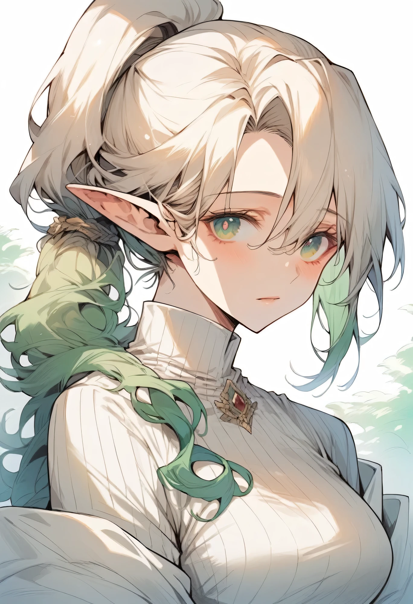 A close up of a woman with a green dragon on her shoulder - SeaArt AI