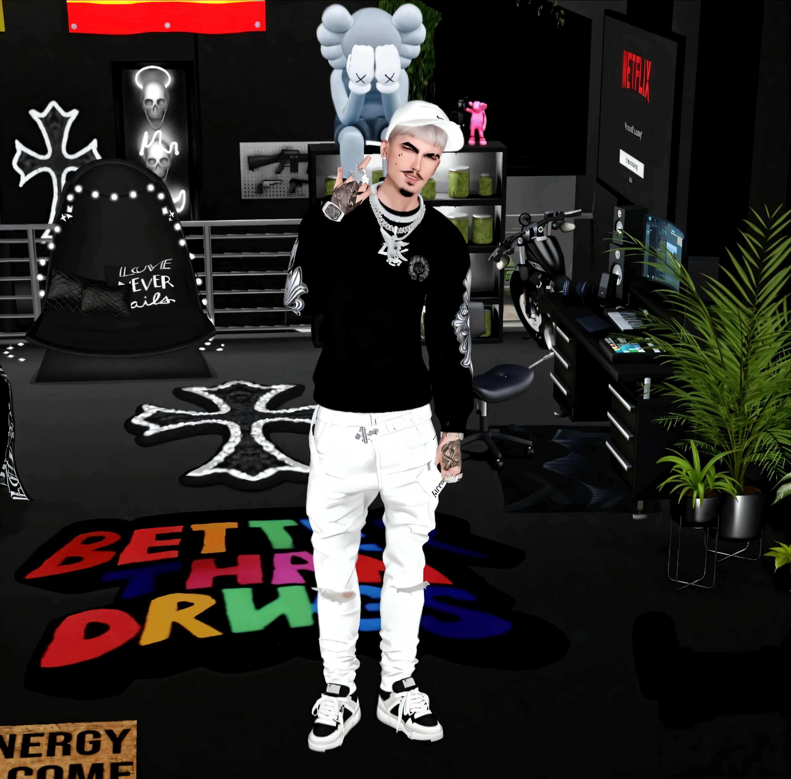 1girl, solo, white polo shirt, white sneakers, tennis wear, white miniskirt, masterpiece, best quality, realistic, hyper-detailed, (shiny skin, sweaty:1.4), absurd, looking at viewer, short black hair, brown eyes, slender, dynamic lighting, high resolution, sharp focus, depth of field, detailed eyes, sharp pupils, realistic pupils, (small breasts:1.6), (thick thighs:1.0), outdoor, sky