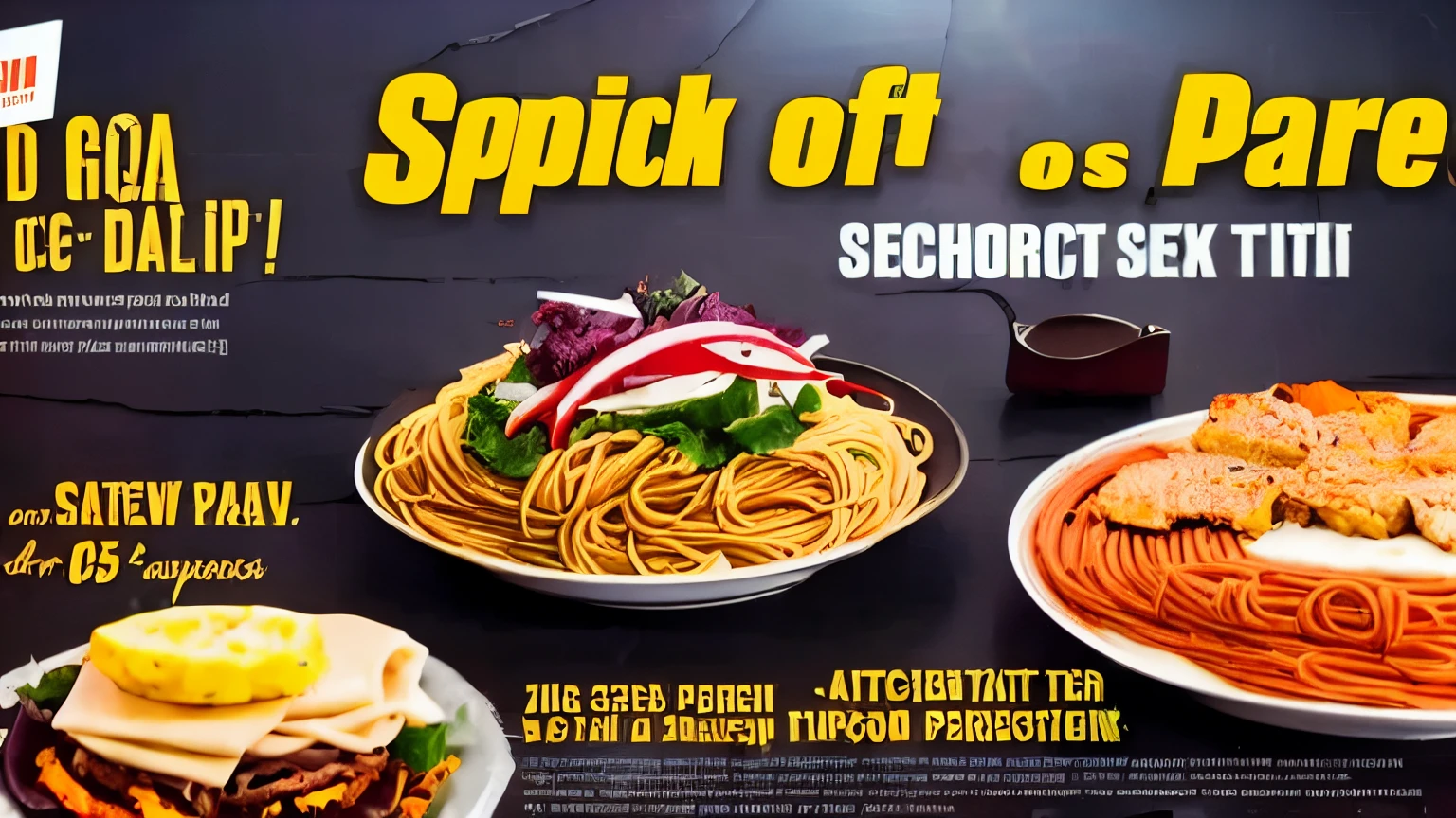 SCP-971 - Exotic Fast Food Delivery, from SCP lore, SCP-971 is an old and worn delivery menu printed on a standard sheet of  printer paper; The name of the delivery service is listed as Quik 'n Ready Mealz, the meat used in the food is from assorted animals on the EEC Endangered Species List,  Kept Secret 'uncertain' 'uncertain' Pasta Rendered in Octane Render, trending on artstation, 4k, 8k, unreal 5, ultra HD, award winning, wide angle 35mm lens, concept art, hyperrealism