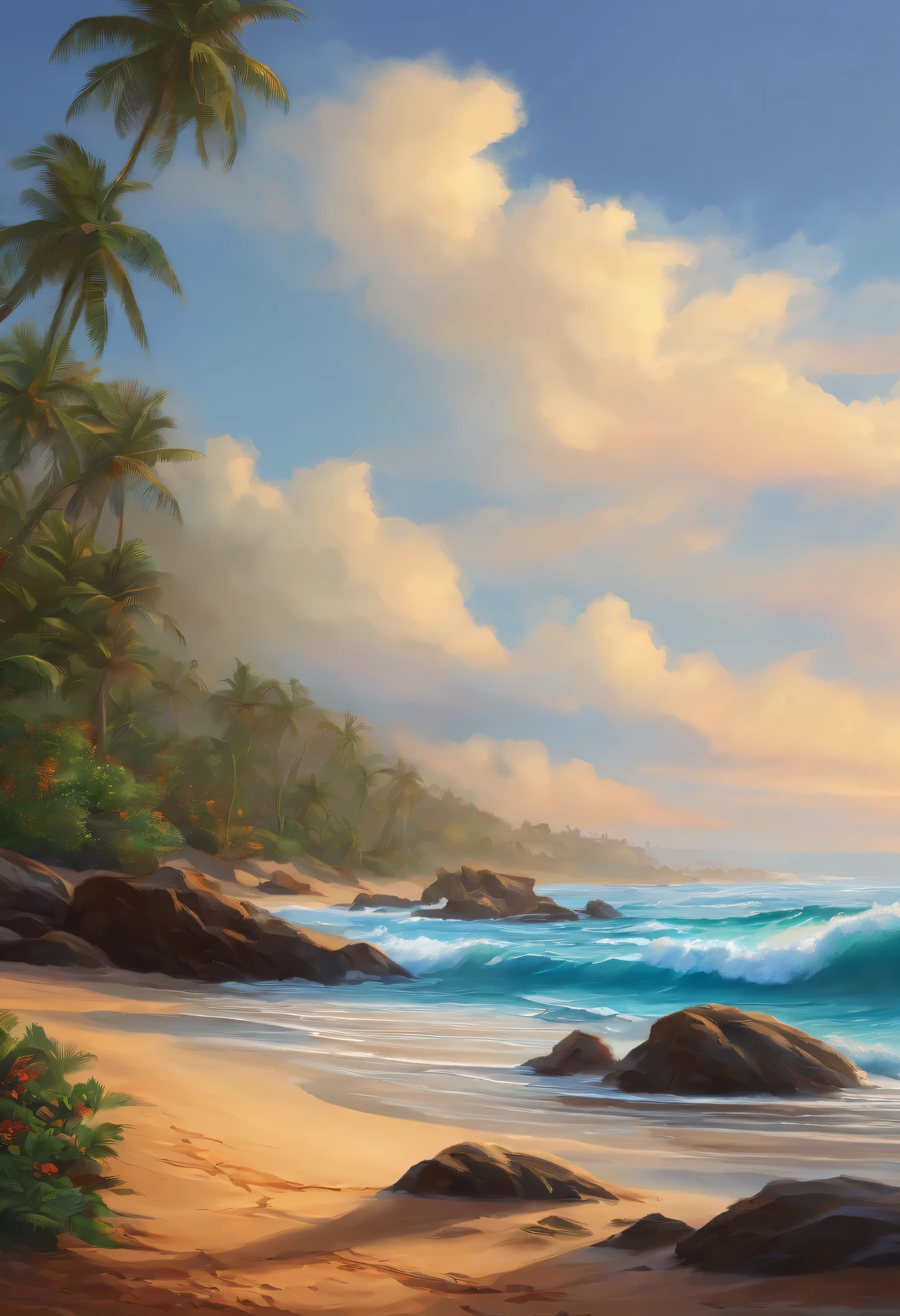 A beach, SNES Paint