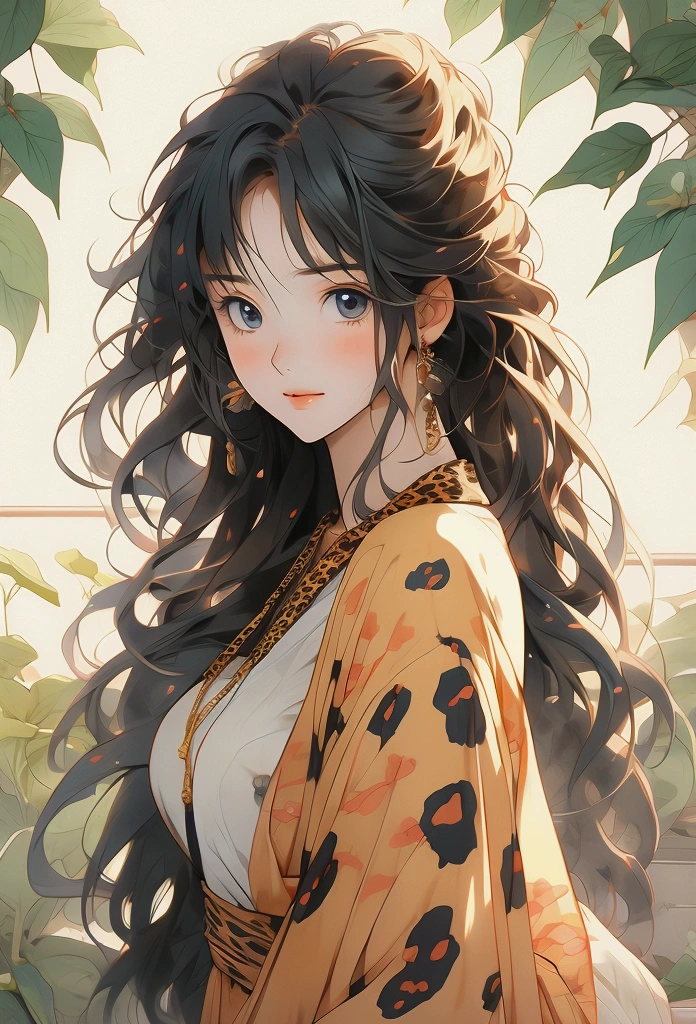 anime girl, hippie, half leopard