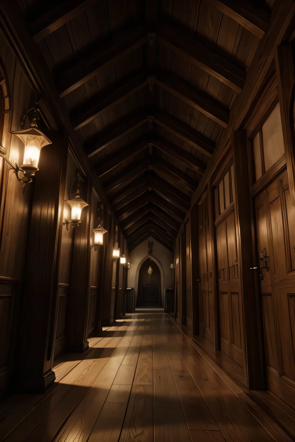 a medieval hall 4k satanic style