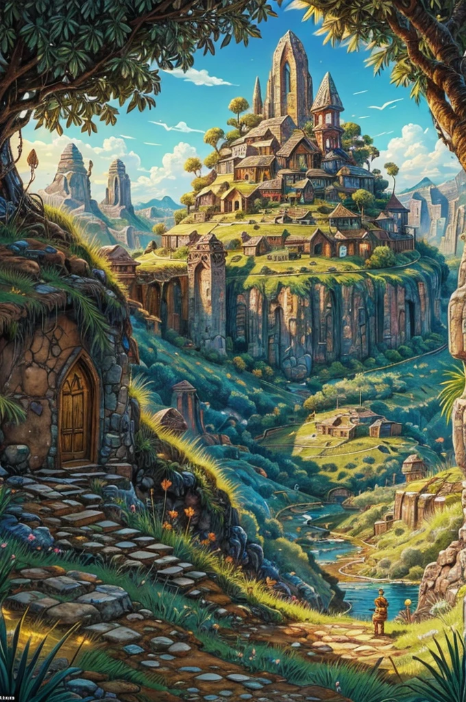 masterpiece, best quality,
Fantasy wasteland, surrounded by lush vegetation, by lush vegetation