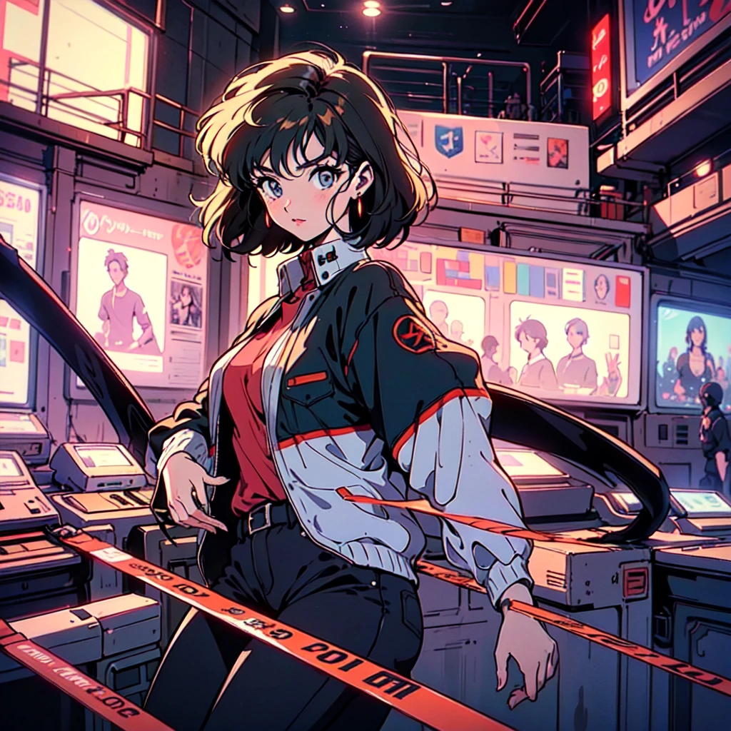 A city pop poster with a retro 80s feel、Imagine the album cover。With the highest quality anime illustrations、The main character is a blonde girl with short hair.。Her eyes shine blue、He is wearing sunglasses and rapper-style clothing.、Holding a guitar、I'm wearing headphones。
The image is in a dynamic pose.、Drawn from a novel angle。Created in high definition like 4K、Creates the feeling of being in a dark room。The room was lit by blue lights.、It has a fantastic atmosphere。The room is a small space like a 1K.、The window offers a view of downtown Shinjuku.。
This work depicts a night city enveloped in neon lights.、This will be a record that allows you to fully enjoy the charm of city pop.。