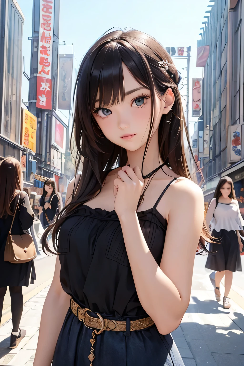 Highest quality、High resolution、Detailed Background、(Beautiful face in every detail:1.4)、Anatomically correct、(Detailed facial expressions)、(Detailed eyes:1.2)、age beauty、(Highly detailed face:1.2)、Perfect body line、well-groomed eyebrowodel pose、Cowboy Shot、Shibuya、Harajuku、
(Two beautiful model girls on the background of a landmark:1.5)、
A shirt dress is a versatile item that can be worn on its own, making it comfortable to wear and can also be worn casually or formally.、Mark your waist with a belt and match with accessories、Cami dresses are the perfect item for summer.、Updos and downdos etc.々Let's try out different styles、Natural makeup and gorgeous makeup々There is a makeup、very beautiful