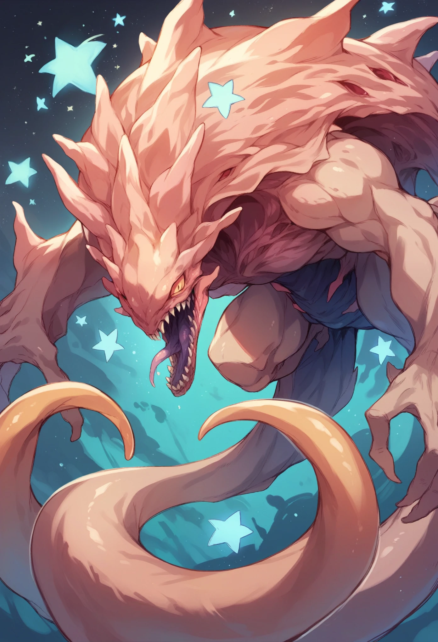 Pumped creature, galaxial, like mahoraga, monstrous creature 