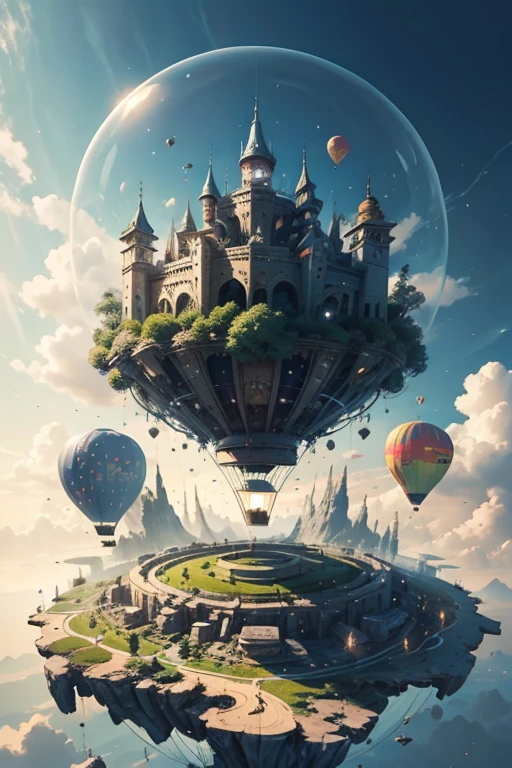 A fantasy world based on baloons