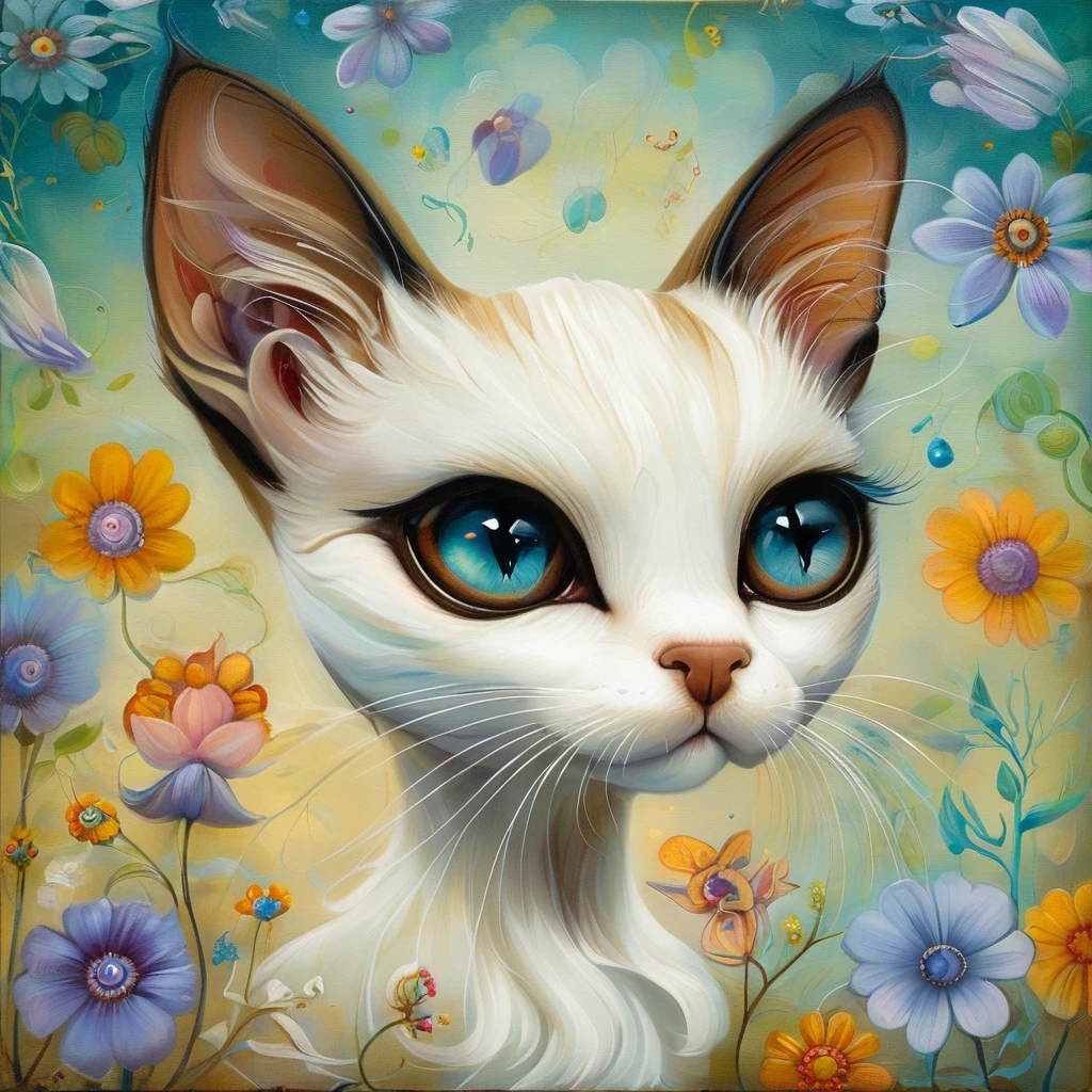 style of Jeremiah Ketner, Siamese Cat