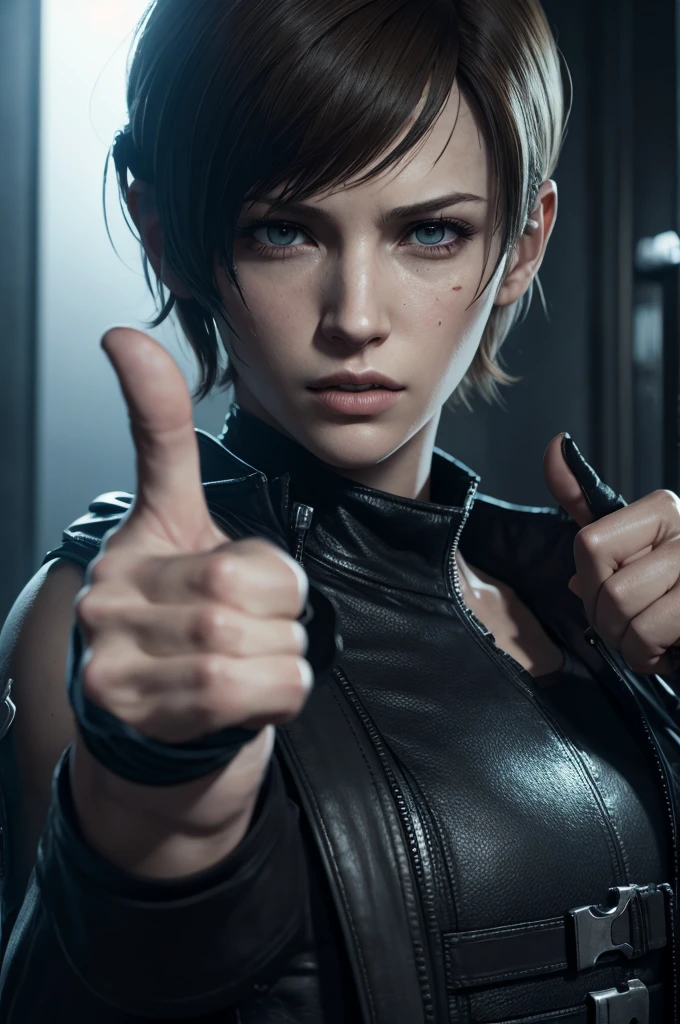 leon resident evil 6 giving a realistic thumbs up