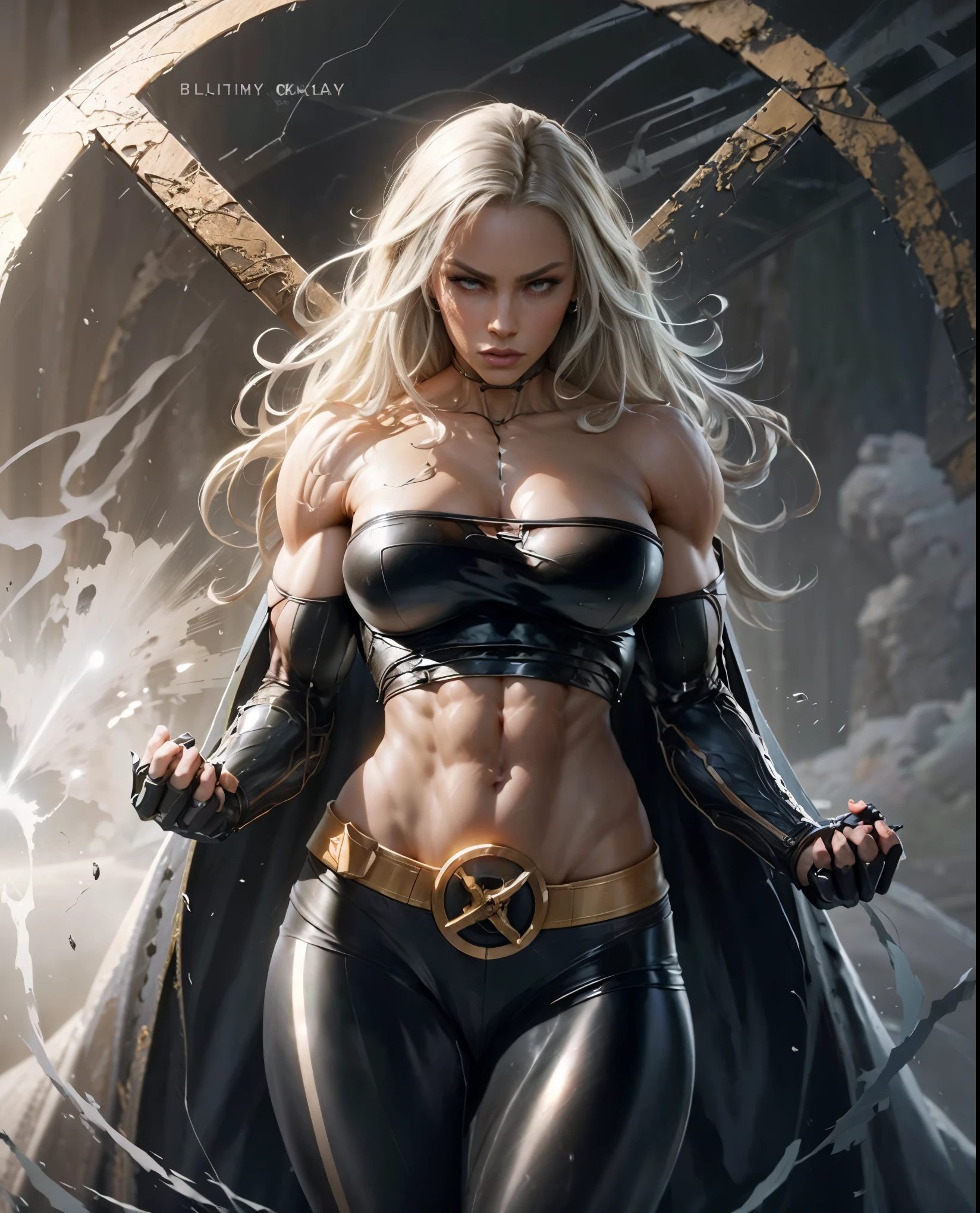 muscular girl with six showing, beautiful body, Bblack hair，anatomical correct，epic fantasy digital art，Masterpiece artwork，8k，High definition resolution, high qualiy，, epic composition,