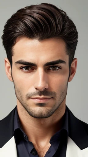 A handsome Italian man focus on the face