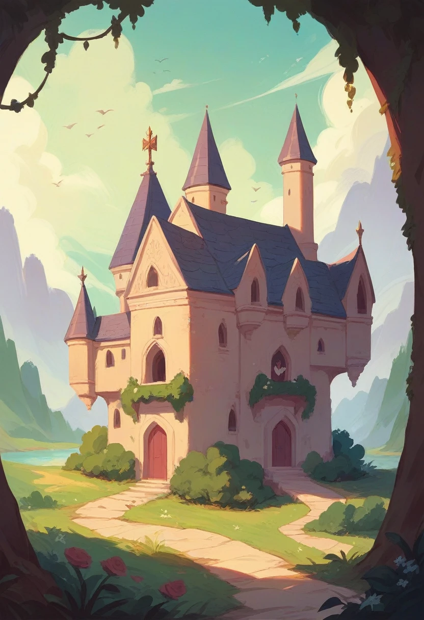 Happy marriage in a castle 