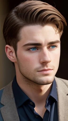 A young handsome Irish man focus on face