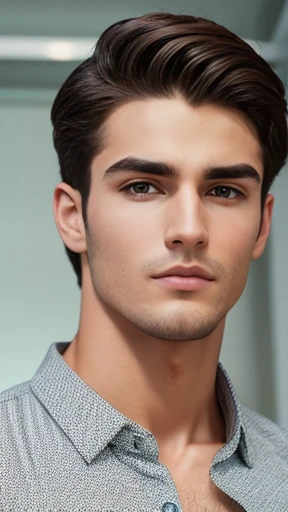 A young handsome Abravanell man focus on face