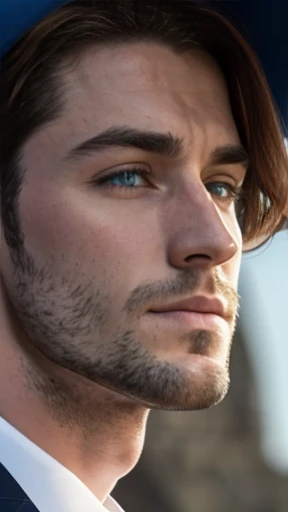A handsome Scottish man focus on the face