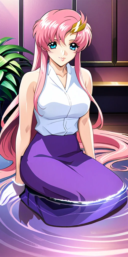 64k，超High resolution，超Highest quality，masterpiece，Hyperrealistic，Full body photo，Full body angle，Whole Body Ezbian，Surreal，Very detailed:1.3，Ultra-realistic:3.0，masterpiece,Detailed eyes,Detailed skin,Detailed face,Shiny skin,Detailed Hair,White skin,Perfect lighting,Glossy Lips,wallpaper,京都animeーション, animeカラーリング  ，Produced by Sunrise，BANDAI NAMCO，Klein Lake,GundamSEED，2024 Era \(style\),masterpiece, Highest quality, High resolution, anime, Lacus 1, One girl, alone, Pink Hair, Straight hair, hair ornaments, White sleeves, blue eyes, White Dress, Purple Skirt, Long skirt,Dress，Swimsuit，Yukata， Very long hair, Bare shoulders, Large Breasts, smile, Gundam, In the water lake,retro artstyle,