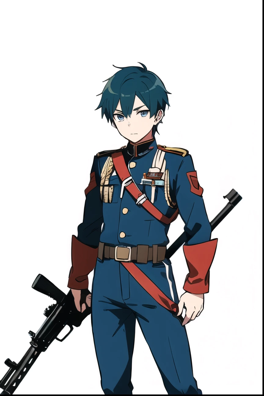 Anime boy cool cute skin white soldier and weapon gun