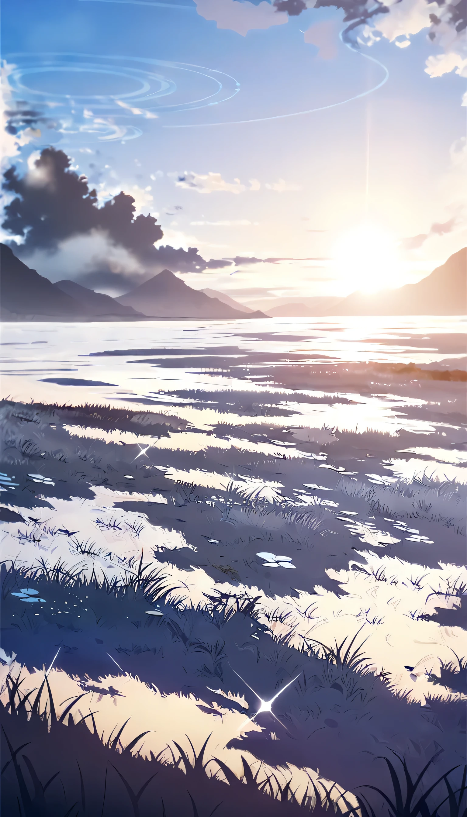 Blue Archive、Natural landscape、Halo、Floating in the sky