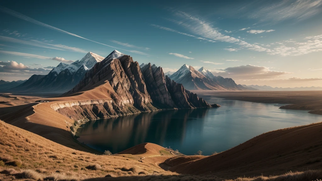 Beautiful and stunning landscape, highy detailed, Breathtaking, inspired by the style of Ken Duncan known as the pioneer of landscape, When using dodge and burn to edit a landscape image
