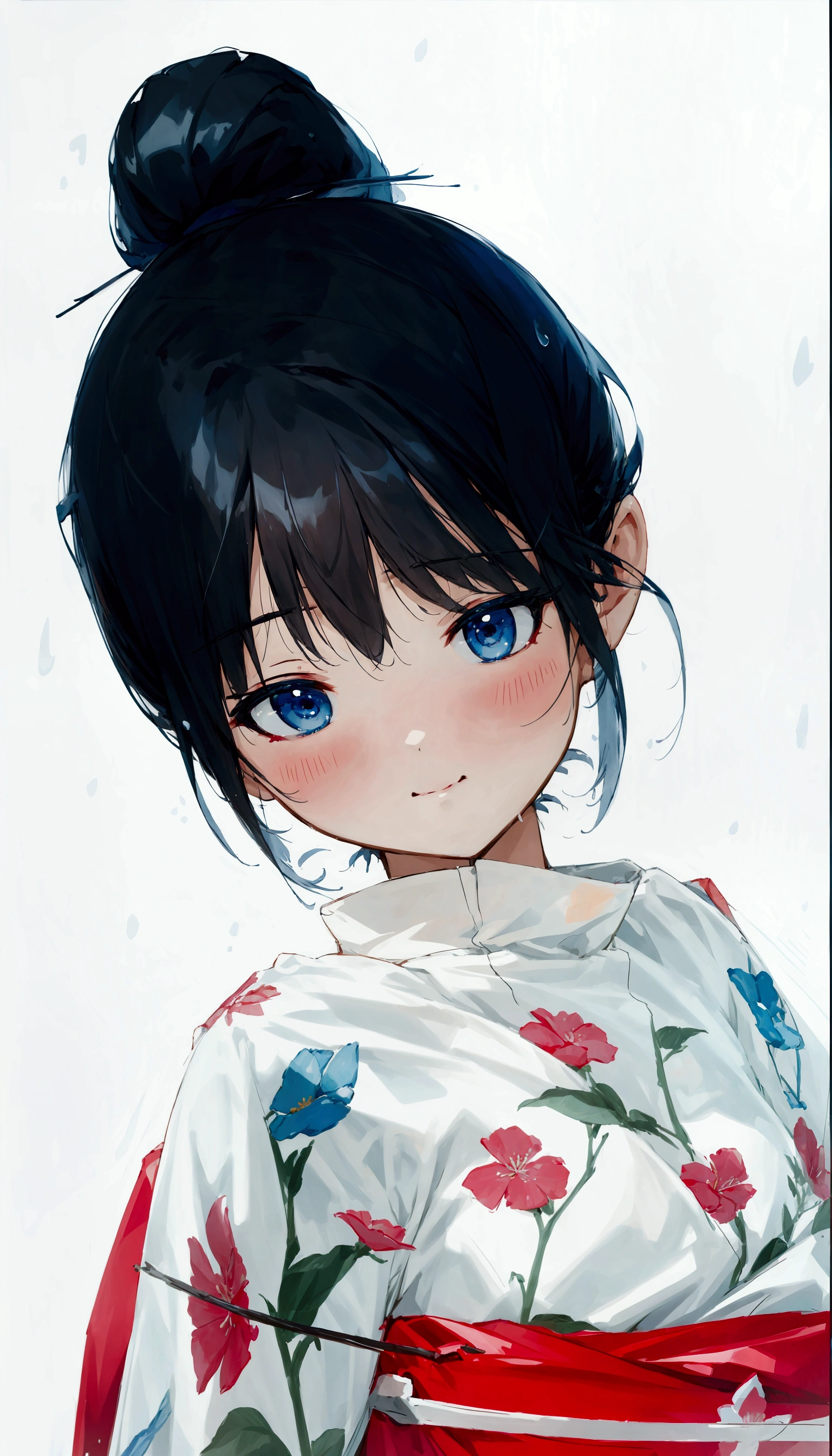 scenery、rain、A delicate touch、blue sky、summer、Vibrant Background、through、