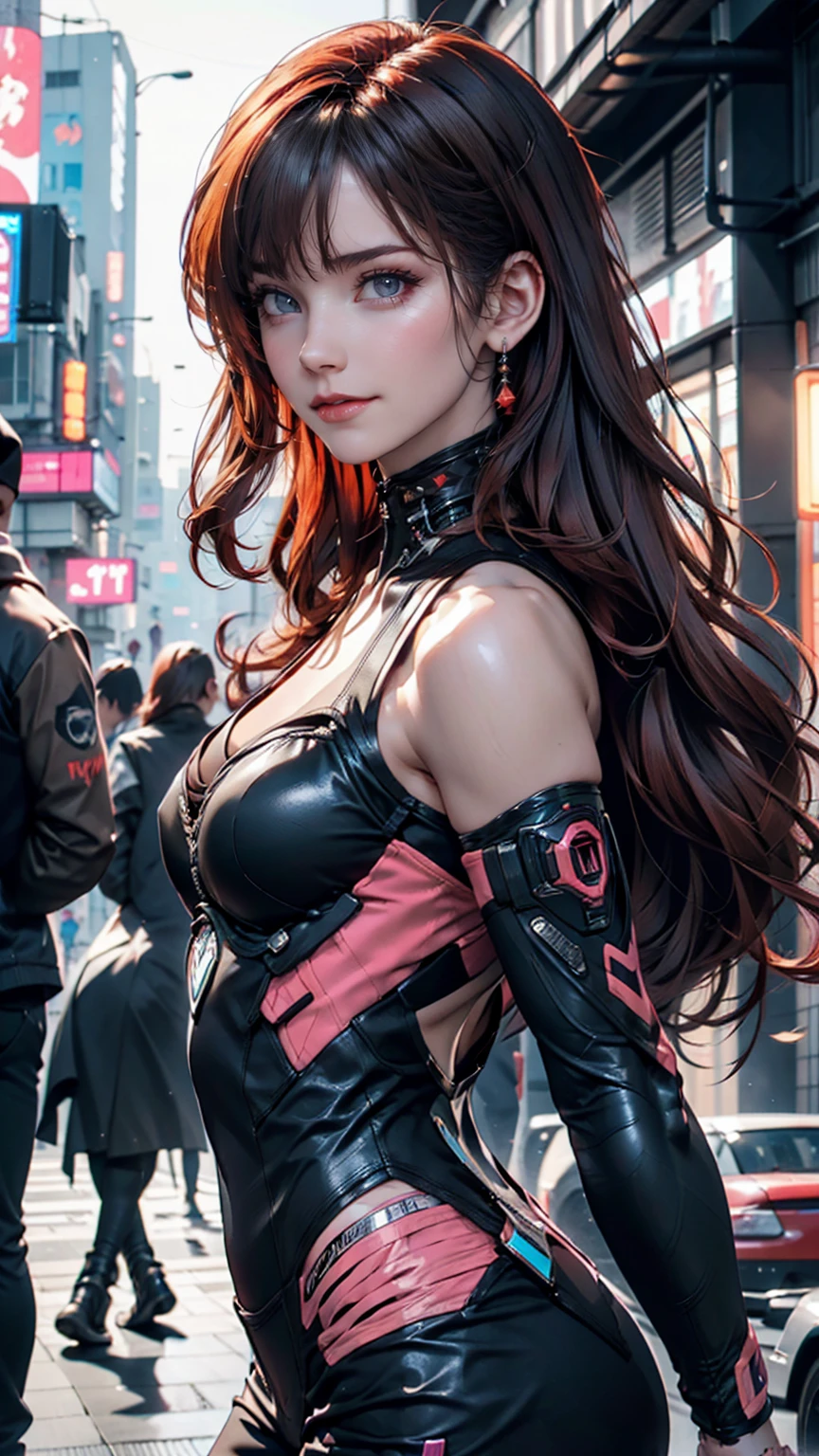 Blade Runnerのロサンゼルス、cyber punk、Blade Runner、woman、Red hair、Shortcuts、雑然としたcyber punkシティー