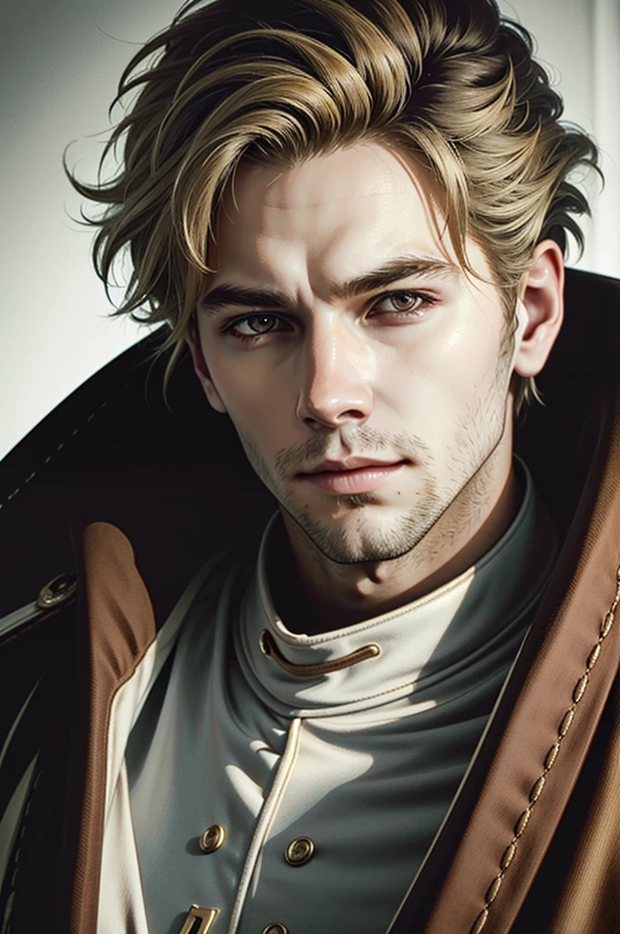 ((ultra detailed, masterpiece, best quality))
DAICullen, 1boy, solo, blonde hair, brown hair, portrait