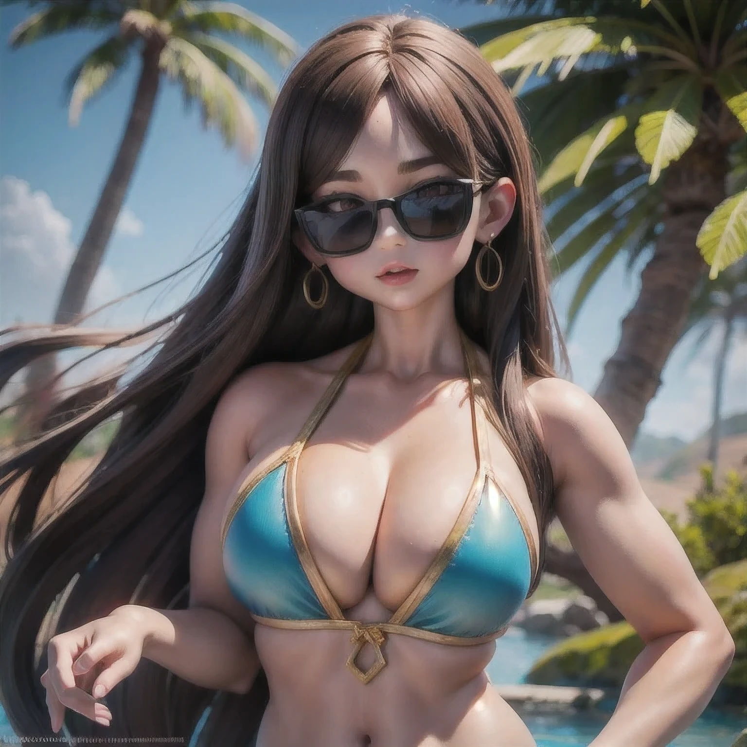 a close up of a woman in a bikini and sunglasses, ig model | artgerm, style artgerm, artgerm. anime illustration, artgerm style, style of artgerm, karol bak uhd, artgerm and wlop, extremely detailed artgerm, wlop and artgerm, artgerm detailed