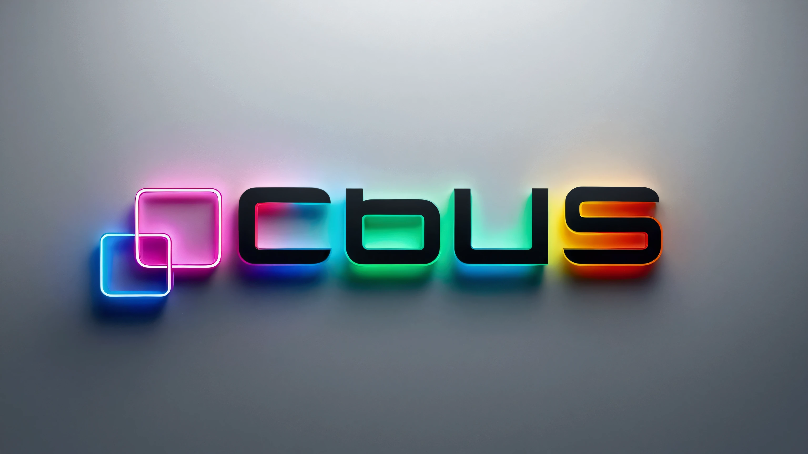 Imagine a logo of technological products, com tema de fundo escuro e cores neon, contendo o nome Essential Tech.