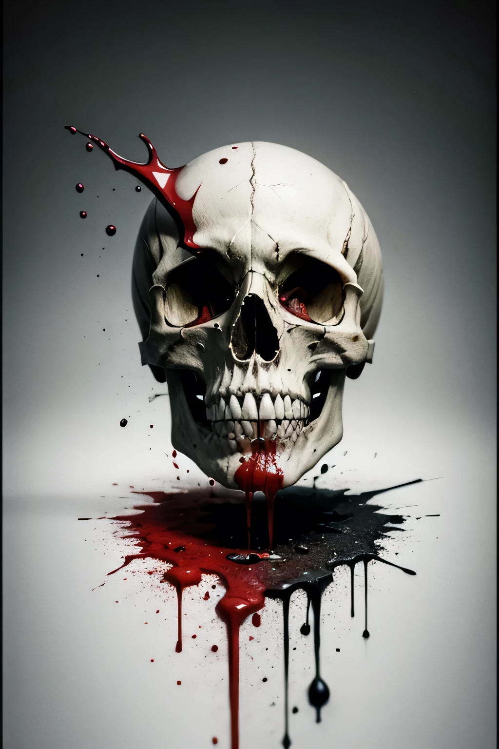 skull with blood