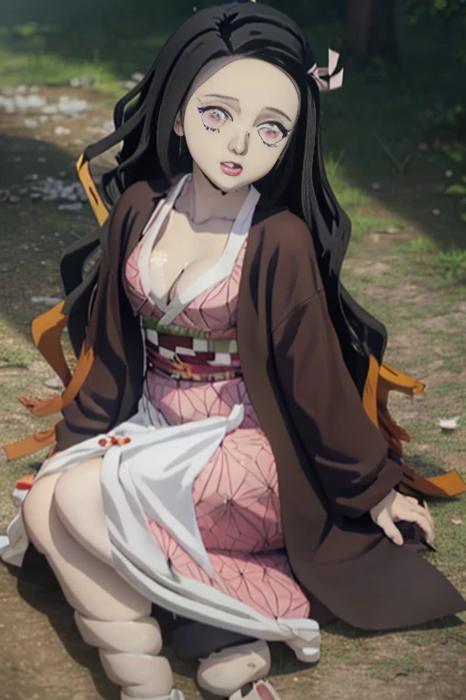 anime girl with dragonfly on her head sitting on a lily, nezuko-chan, demon slayer rui fanart, demon slayer artstyle, nezuko, anime styled digital art, detailed digital anime art, anime wallaper, ahegao, stylized anime, digital anime art, anime visual of a cute girl, anime style artwork, anime artwork, Pink Eyes.
