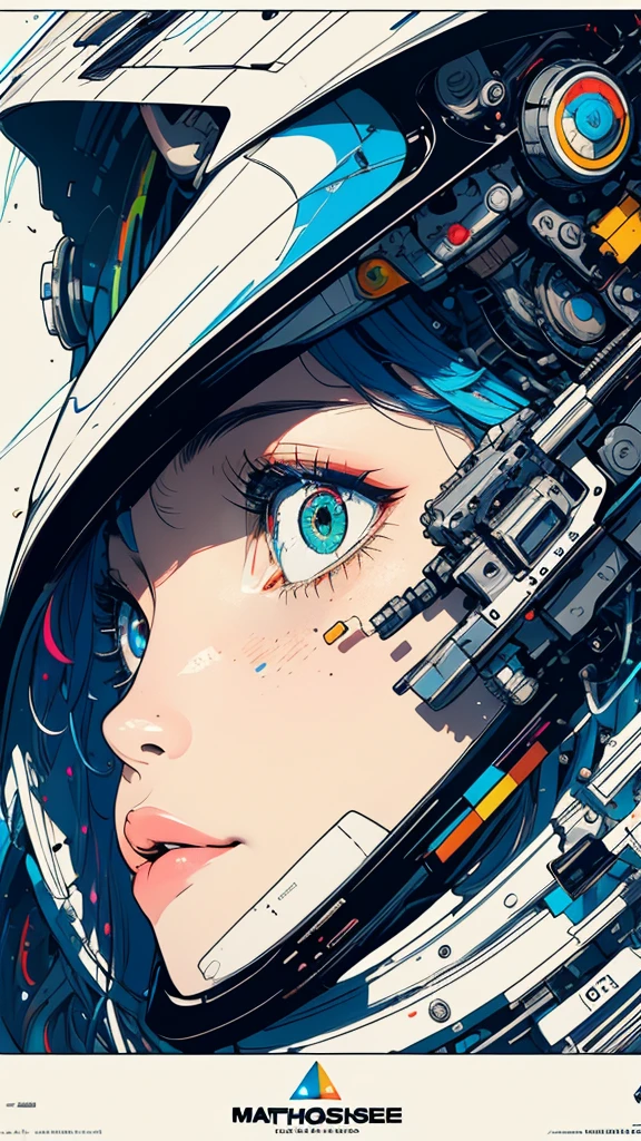 (((masterpiece, highest quality))),(((solo:1.2))),(((1girl:1.2))),32k wallpaper, very detailed, poster, vintage science fiction,(((((geometric cinematic movie poster))))), ((bauhaus)),(shape),(((abstract))),(mid century modern),movie poster,(((((portfolio))))),(((((Close-up))))),(((((bust up))))),((((more various angle)))),(((highlight))),Vast landscape,((((heterochromia)))),(((complete. detailed face))),(((Extremely talented))),(((most complecated machine))),(Colorful color scheme)