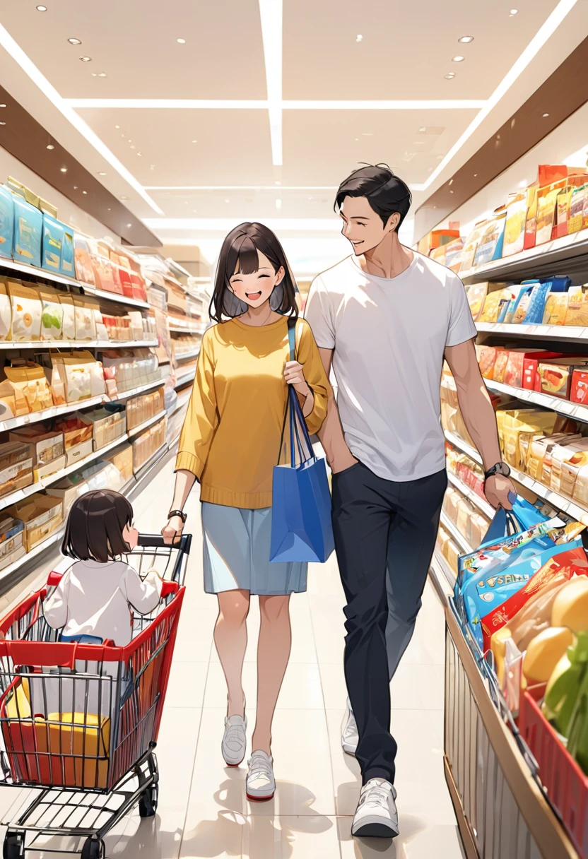 Family of 3、Weekend shopping、Family meeting