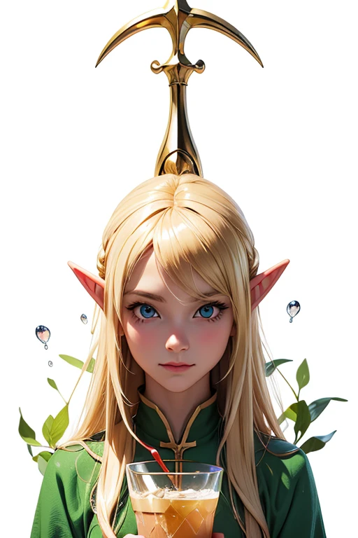 Blonde,Elf,holy water,drink